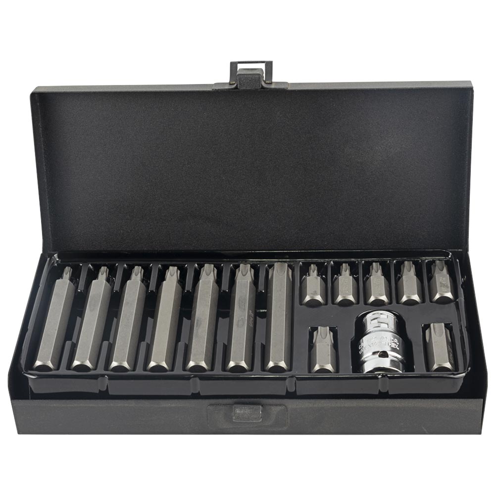 Набір біт Ultra Torx S2 10 мм 15 шт (металевий кейс) Набір біт Ultra Torx S2 10 мм 15 шт (металевий кейс)