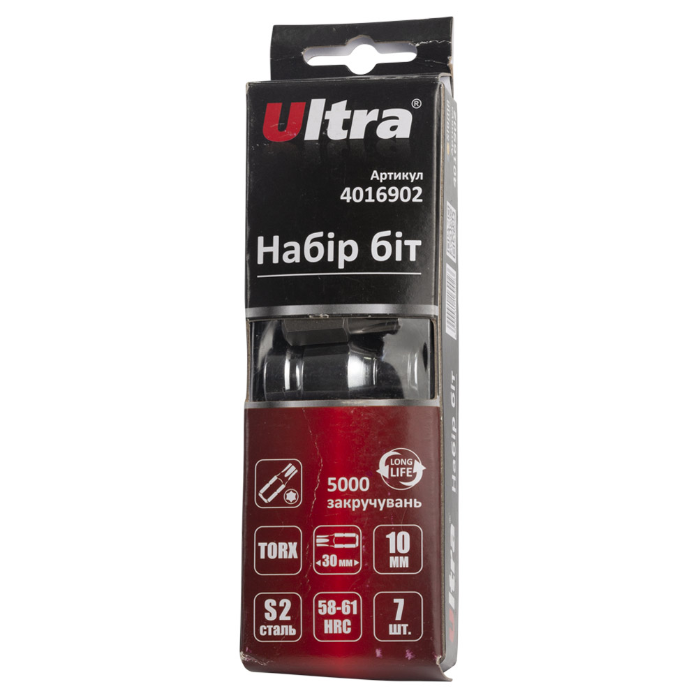 Набір біт Ultra Torx S2 10 мм 7 шт (пластиковий кейс) Набір біт Ultra Torx S2 10 мм 7 шт (пластиковий кейс)