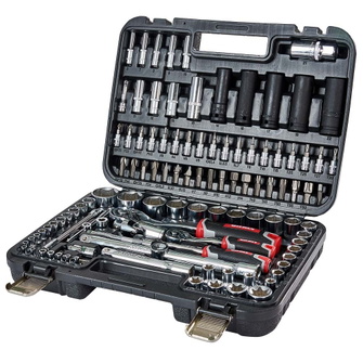Набір головок торцевих Vitals Master 1/4″ та 1/2″, 111 предметів Impact + Superlock