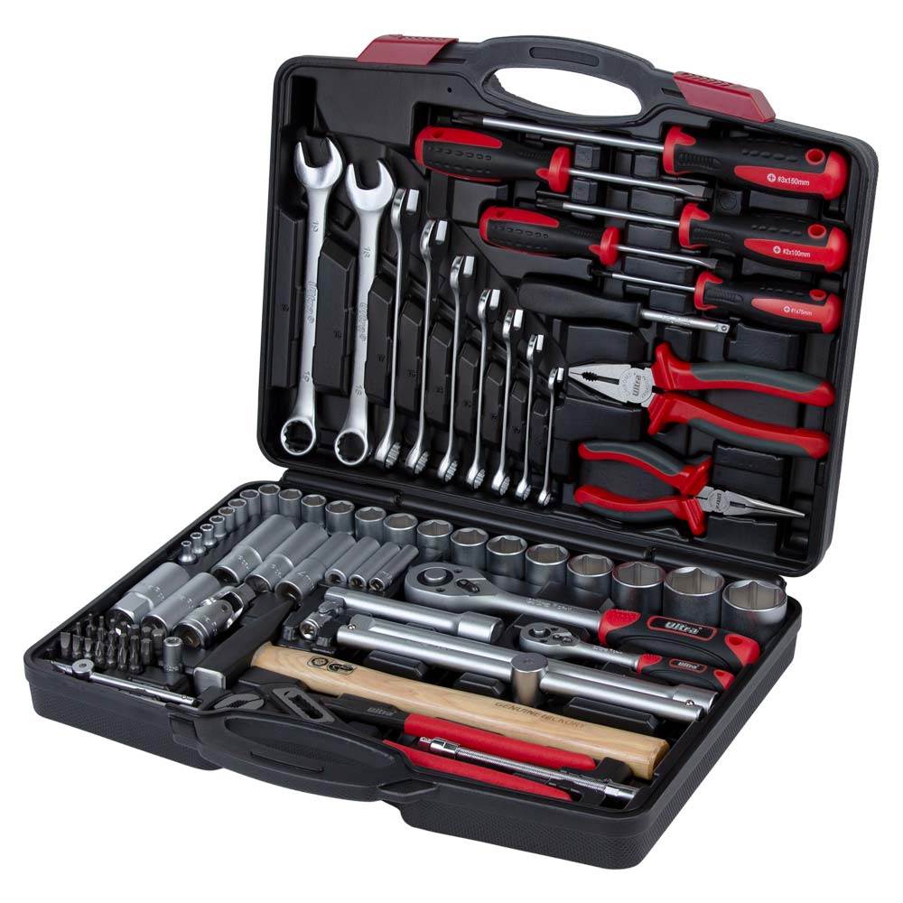 Набір інструментів, ключів, насадок торцевих і біти Ultra CrV 1/4", 1/2" 80 шт Набір інструментів, ключів, насадок торцевих і біти Ultra CrV 1/4", 1/2" 80 шт