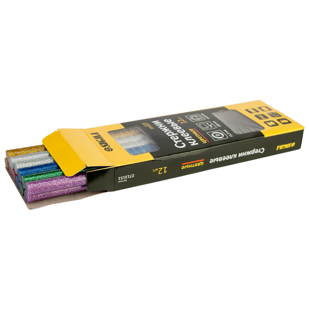 Набор клеевых стержней Sigma Ø11.2 х 200 мм 12 шт 0.24 кг (цветные)