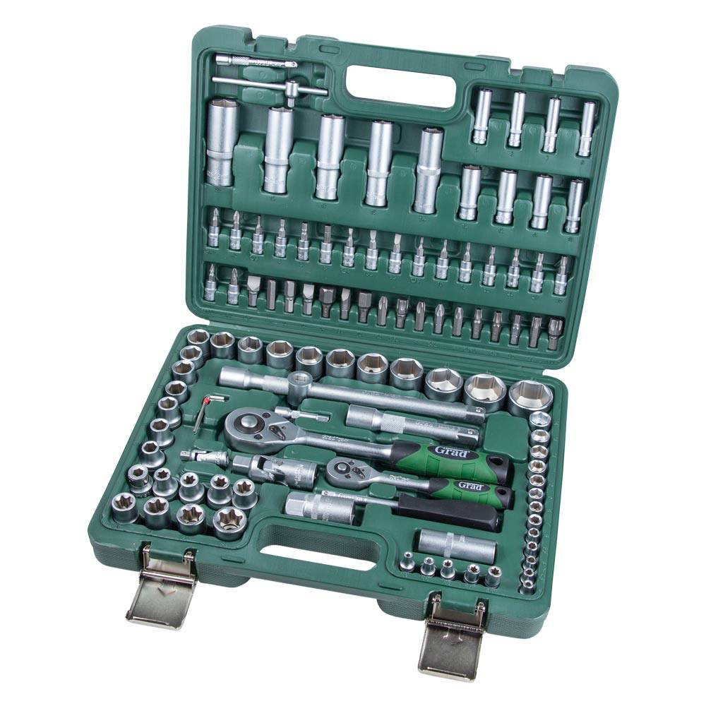 Набір насадок торцевих і біти Grad 1/4", 1/2" 108 шт