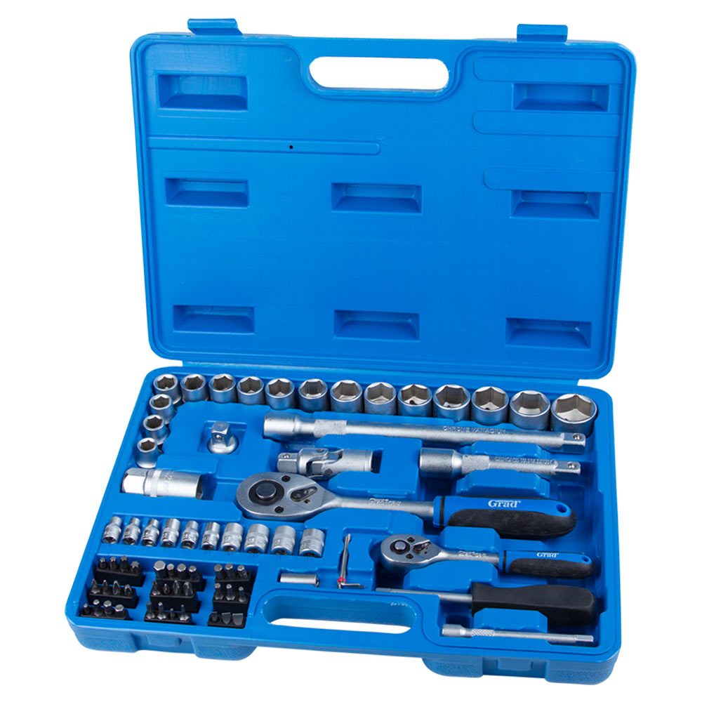 Набір насадок торцевих і біти Grad Start 1/4", 1/2" 72 шт