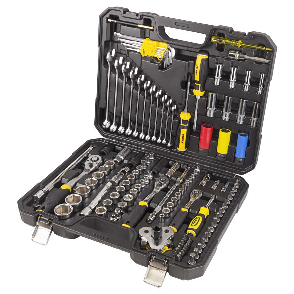 Набір насадок торцевих і біти, ключів, інструментів Sigma CrV 1/4", 3/8", 1/2" 128 шт