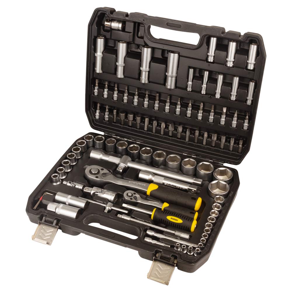 Набір насадок торцевих і біти Sigma CrV mid 1/4", 1/2" 94 шт Набір насадок торцевих і біти Sigma CrV mid 1/4", 1/2" 94 шт