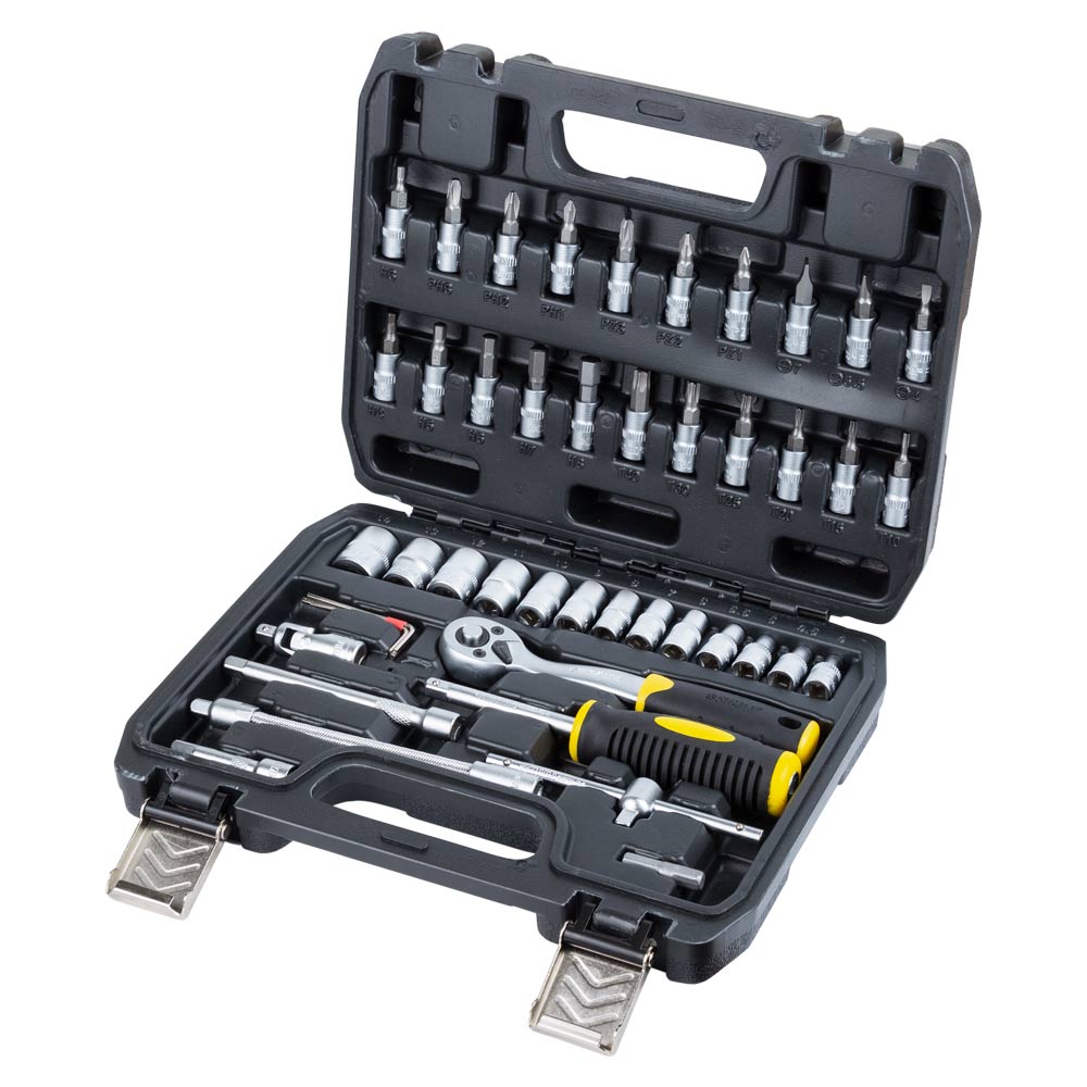 Набір насадок торцевих і біти Sigma CrV mid 1/4" 46 шт Набір насадок торцевих і біти Sigma CrV mid 1/4" 46 шт