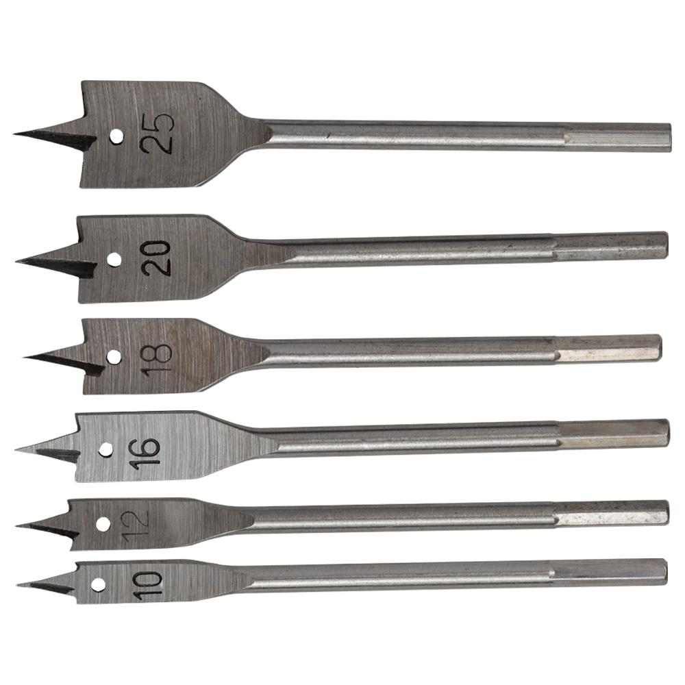 Набір свердел по дереву Sigma перових 6 шт Ø10, 12, 16, 18, 20, 25 мм