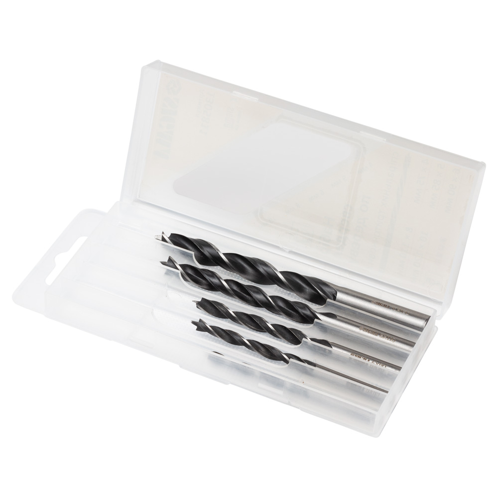 Набір свердел по дереву Sigma спіральних триточкових 5 шт (4 х 75 мм, 5 х 85 мм, 6 х 90 мм, 8 х 110 мм, 10 х 120 мм)