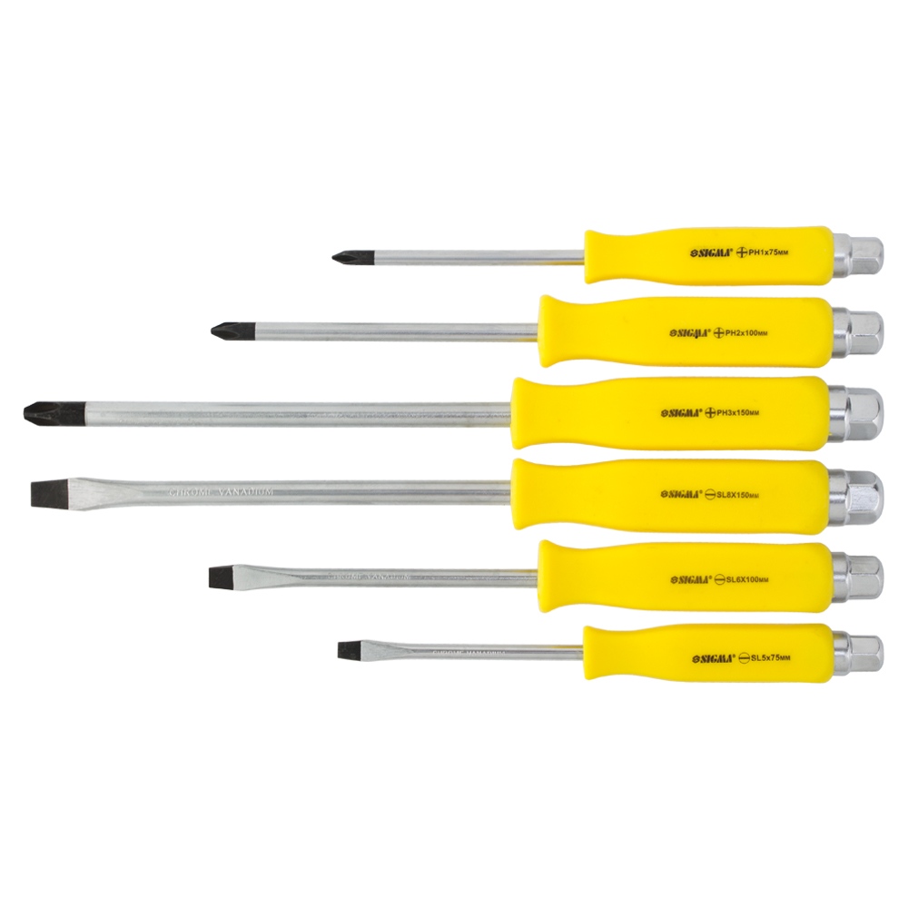 Набір викруток ударних Sigma CrV під ключ 6 шт Набір викруток ударних Sigma CrV під ключ 6 шт