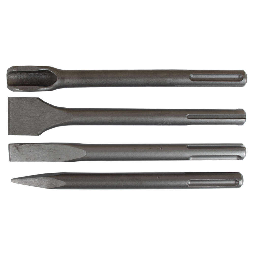 Набір зубил Sigma 4 шт з SDS-max хвостовиком 250 мм Набір зубил Sigma 4 шт з SDS-max хвостовиком 250 мм