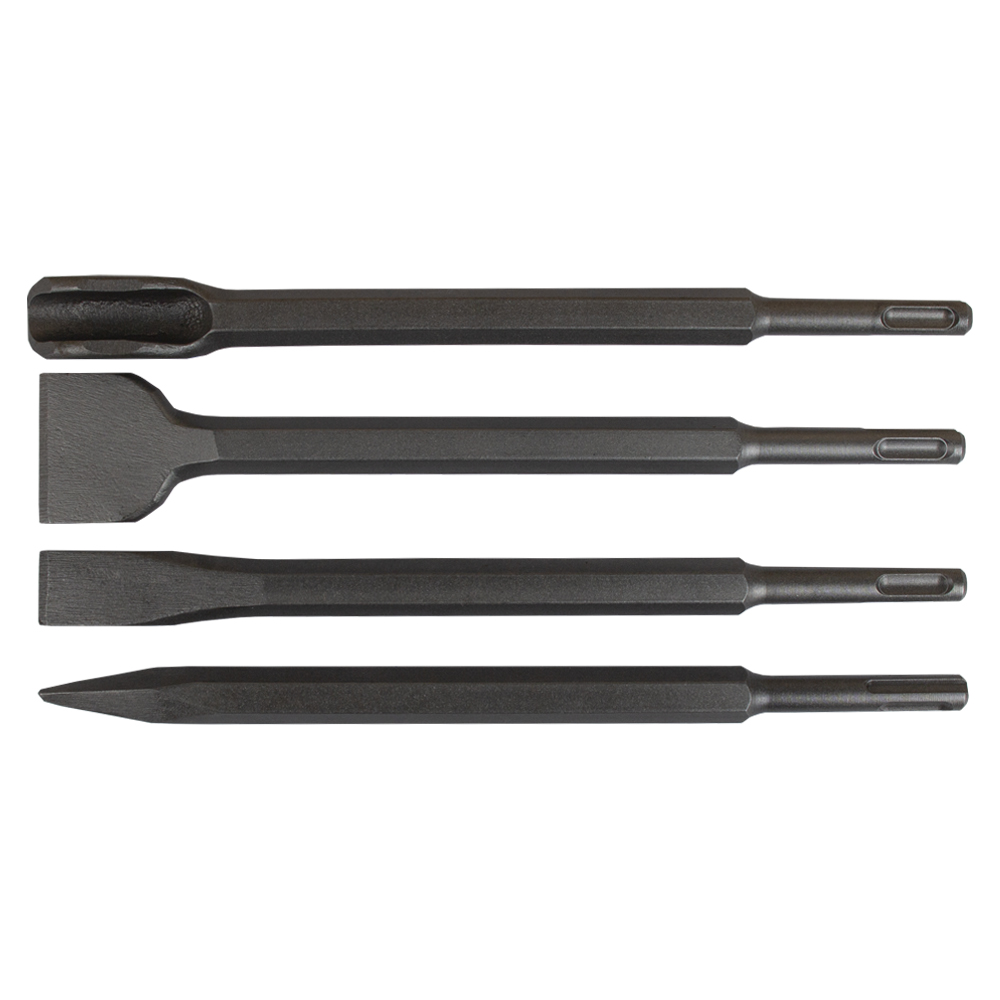 Набір зубил Sigma 4 шт з SDS-plus хвостовиком 250 мм (тубус) Набір зубил Sigma 4 шт з SDS-plus хвостовиком 250 мм (тубус)