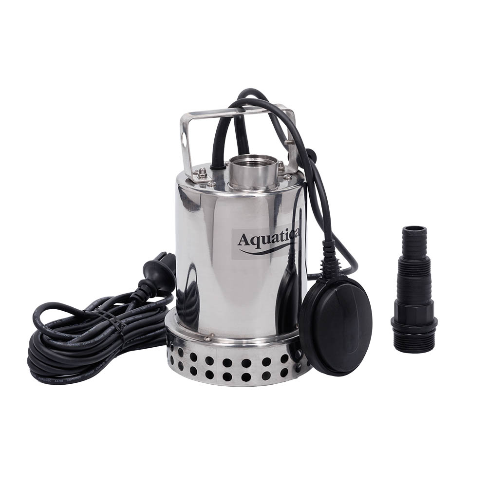 Насос Aquatica дренажний садовий 0.4кВт Hmax 7 м Qmax 130л/хв (част. до 5 мм, нерж)