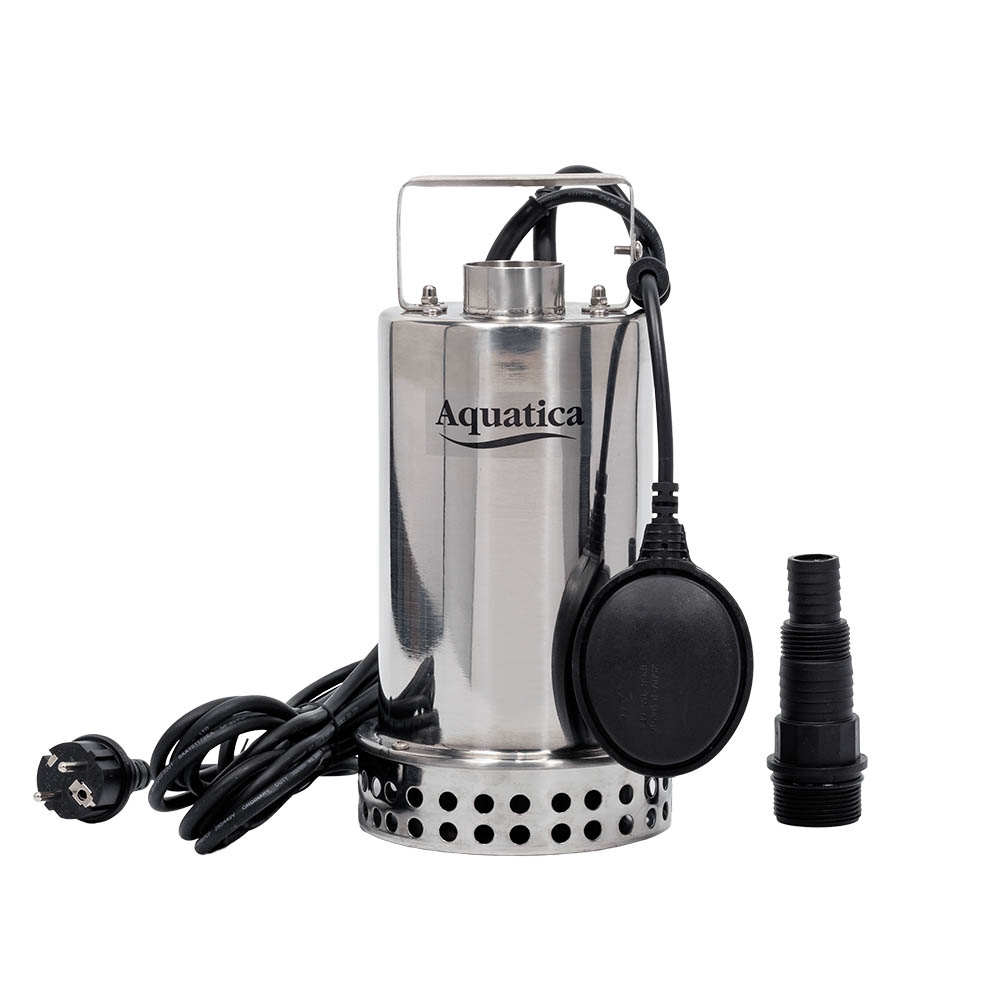 Насос Aquatica дренажний садовий 0.75кВт Hmax 8 м Qmax 180л/хв (част. до 5 мм, нерж)
