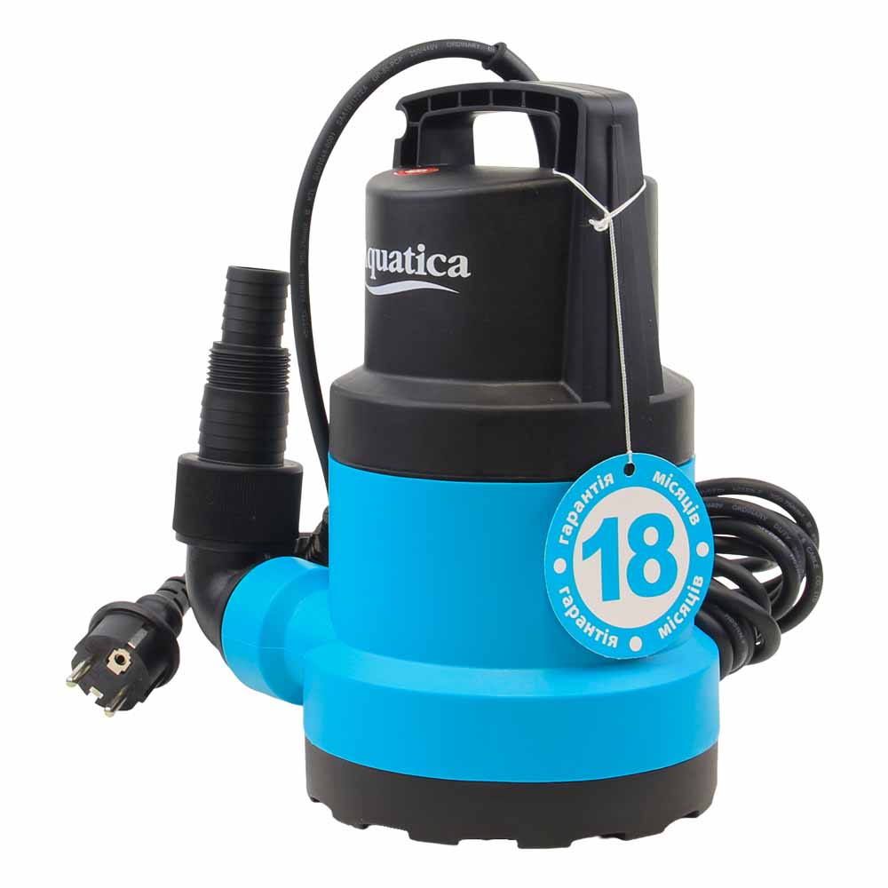 Насос Aquatica дренажний садовий 0.75кВт Hmax 9.5 м Qmax 220л/хв (част. до 5 мм)