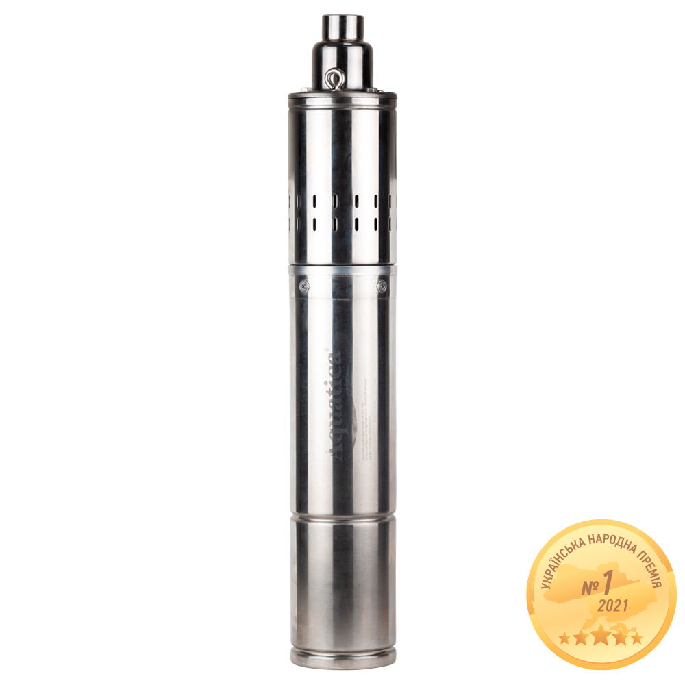 Насос Aquatica шнековий 0.37кВт H 95(48) м Q 30(20)л/хв Ø96 мм 10 м кабелю 4QGDM1.2-50-0.37