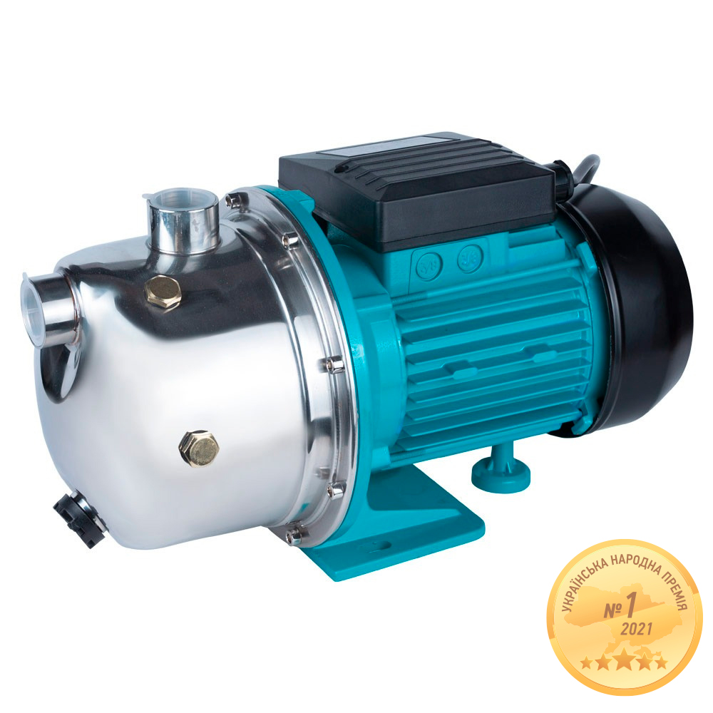 Насос Aquatica відцентровий самовсмоктуючий 0.75кВт Hmax 46м Qmax 50л/хв нерж JETSa60