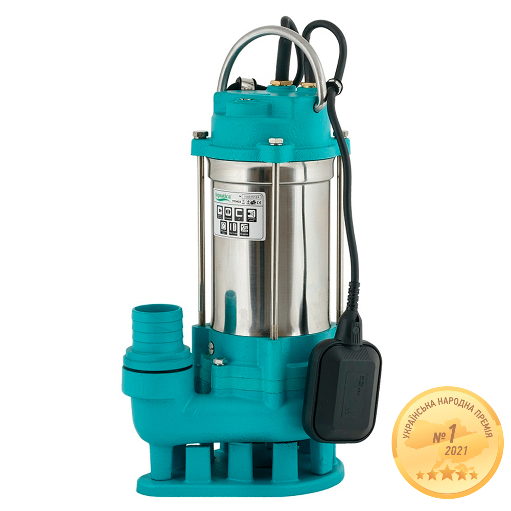 Насос канализационный Aquatica 1.1кВт Hmax 18 м Qmax 350л/мин (нержавеющая сталь) Насос канализационный Aquatica 1.1кВт Hmax 18 м Qmax 350л/мин (нержавеющая сталь)