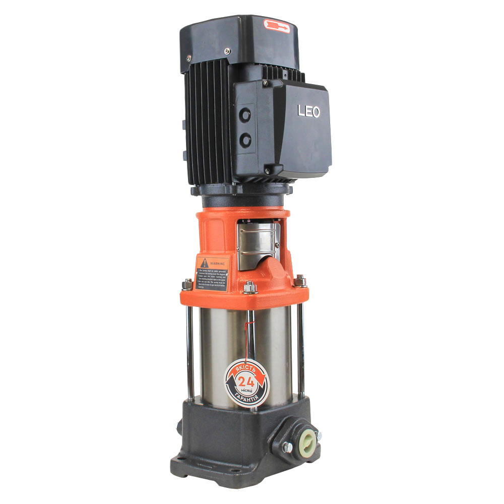 Насос Leo центробежный многоступенчатый вертикальный 380В 1.5кВт H 116(98) м Q 58(33) л/мин нерж 3.0 innovation LVR2-13