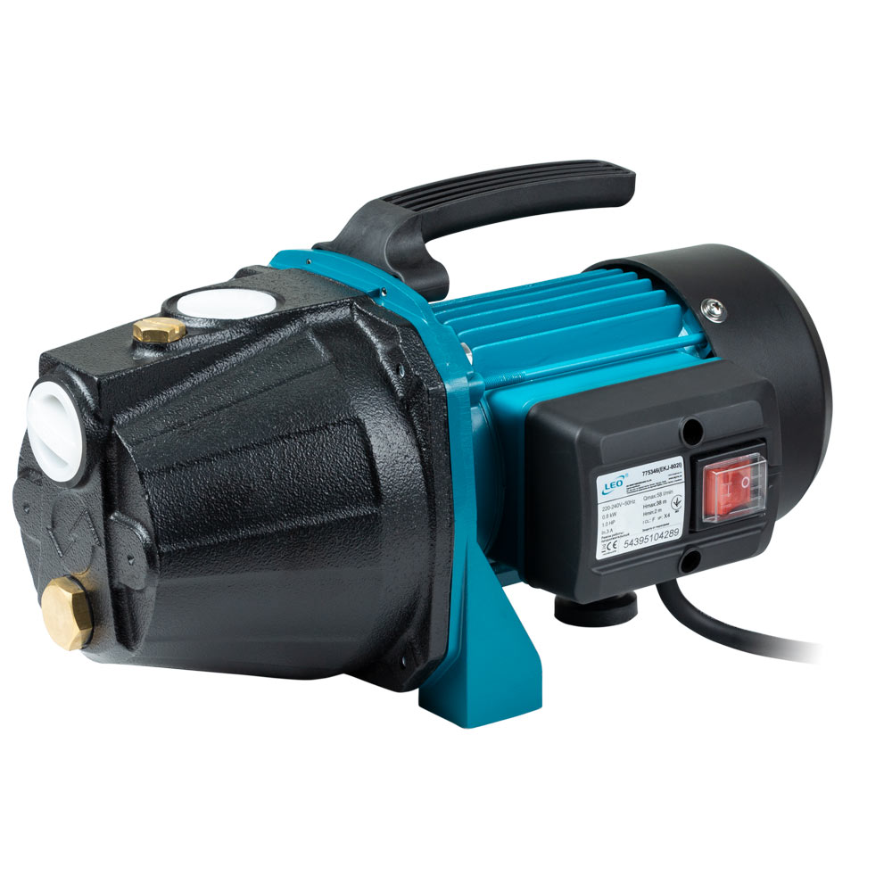 Насос Leo відцентровий самовсмоктуючий 0.8кВт Hmax 38м Qmax 58л/хв EKJ-802I