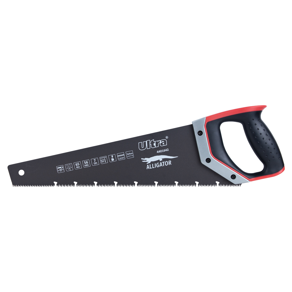 Ножівка по мокрому дереву Ultra Aligator 7TPI з тефлоновим покриттям 400 мм з чохлом Ножівка по мокрому дереву Ultra Aligator 7TPI з тефлоновим покриттям 400 мм з чохлом