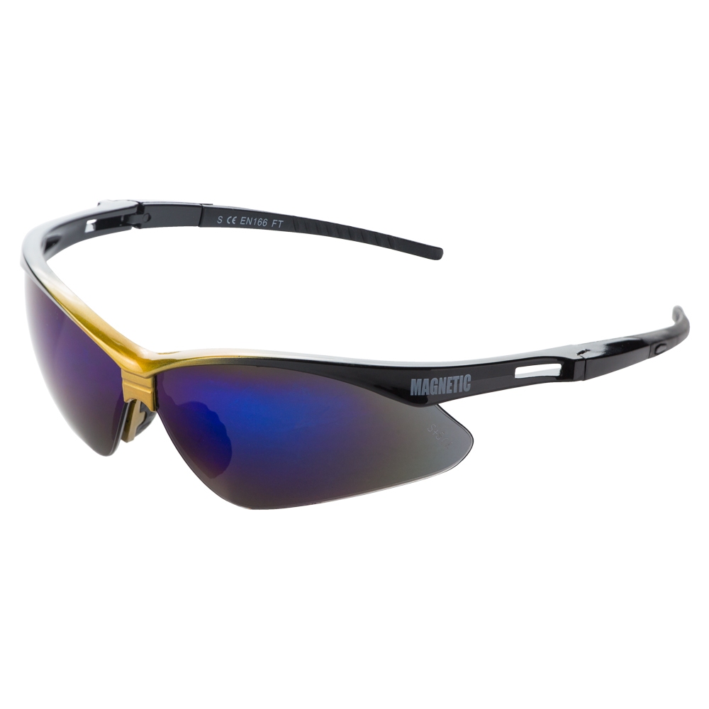 Окуляри захисні Sigma Magnetic (синє дзеркало із золотом)