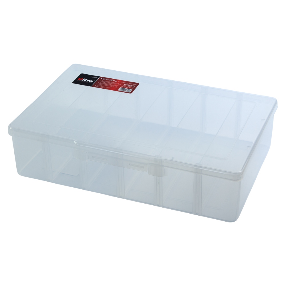 Органайзер Ultra пластиковий прозорий 6 відсіків 310 x 200 x 80 мм Органайзер Ultra пластиковий прозорий 6 відсіків 310 x 200 x 80 мм