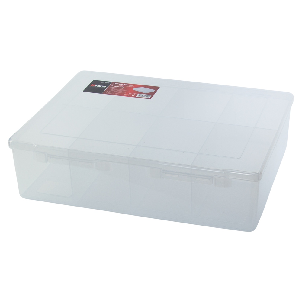 Органайзер Ultra пластиковий прозорий 8 відсіків 350 x 270 x 95 мм