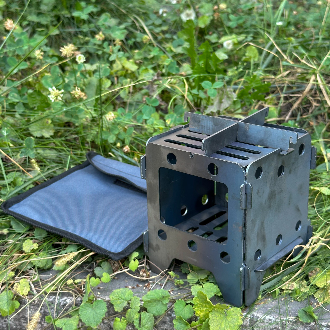 Печь-щепочница Mzavod 13.5 х 13.5 х 15 см 2 мм малая с чехлом