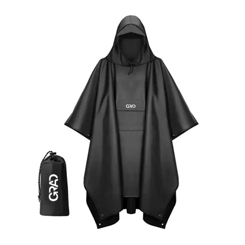 Плащ-пончо від дощу Grad Invisible чорний Плащ-пончо від дощу Grad Invisible чорний