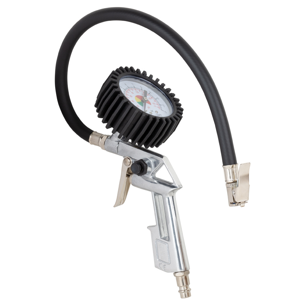 Пневмопистолет Grad для подкачки 85-200 л/мин, 12 бар (хром)