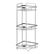 Полиця кутова Lidz Oreo 0606 3 ярусна Chrome (LDORE0606CRM32484)
