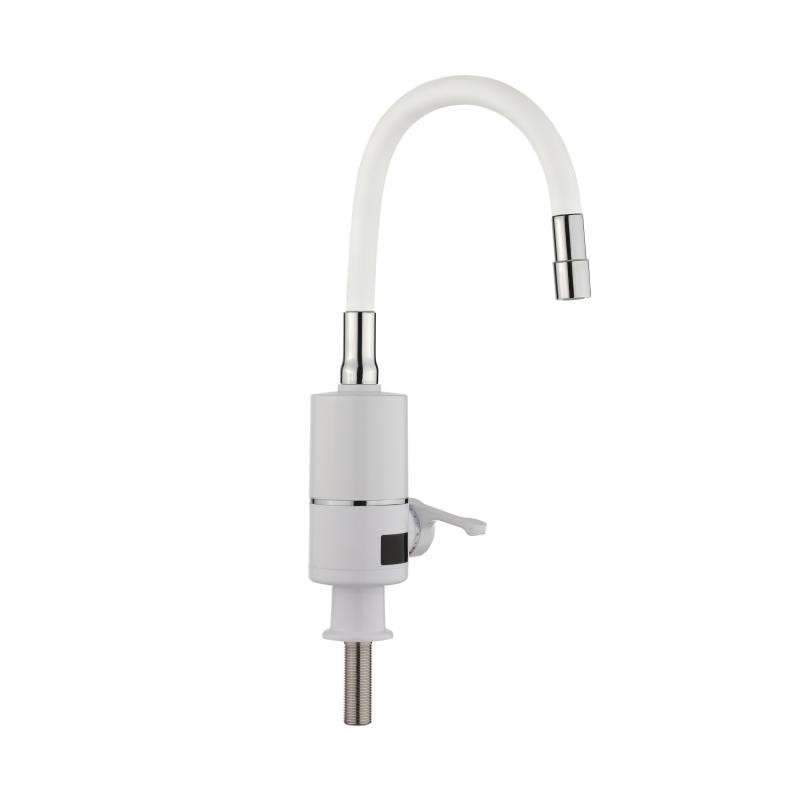 Проточный кран-водонагреватель с гибким изливом для кухни Lidz Warm 065 White/White (LDWAR065WHI49097)