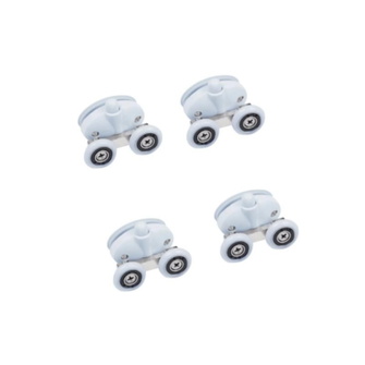 Комплект двойных роликов Qtap PRESTO WHI 1099SP5, белых 2 шт. низ + 2 шт. верх