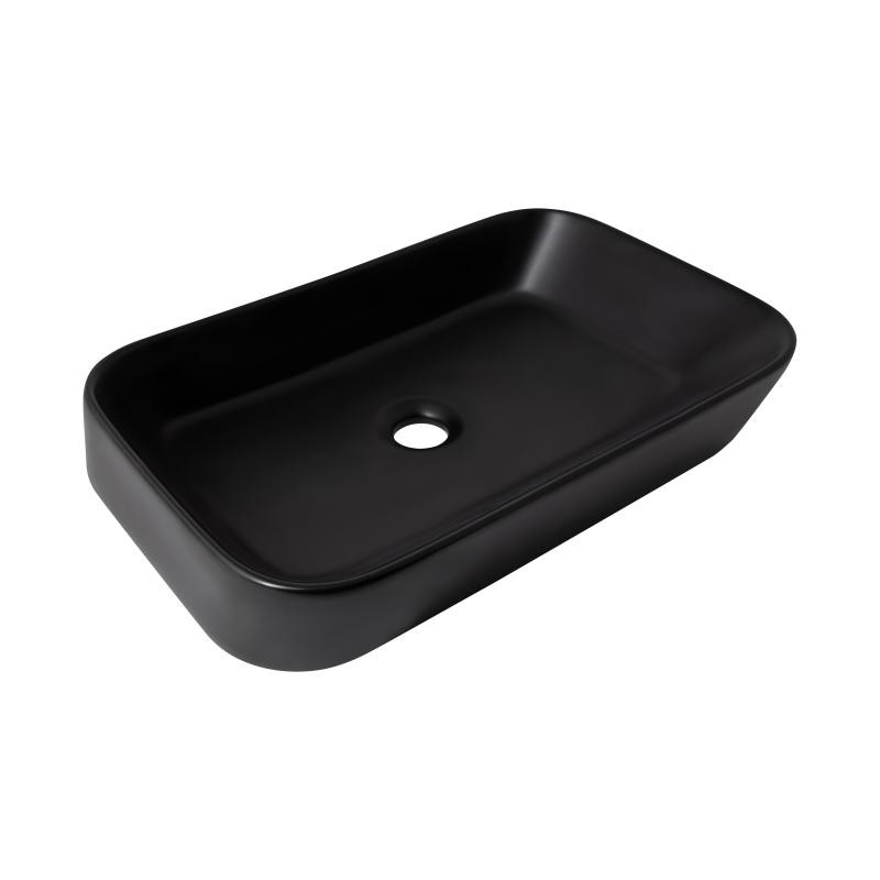 Раковина-чаша Qtap Scorpio 550 х 390 х 120 Matt black (QT14112243MBN)