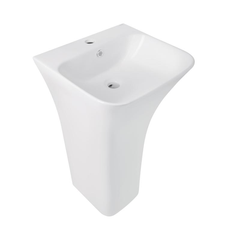 Раковина для підлоги моноблок Qtap Crow 445x420x840 White (QT0511G315WN)
