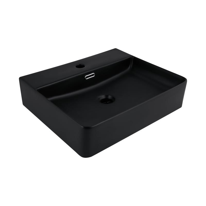 Раковина Qtap Nando LT 500 х 420 х 130 Matt black (QT12116146AMB) Раковина Qtap Nando LT 500 х 420 х 130 Matt black (QT12116146AMB)
