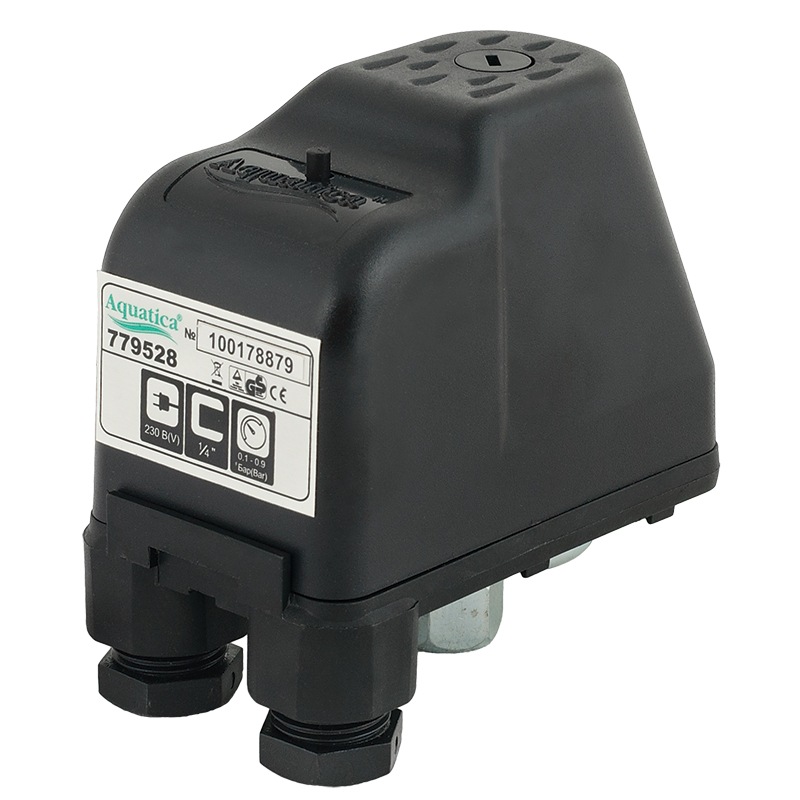 Реле сухого ходу Aquatica допоміжне 0.9-0.1 бар (гайка)