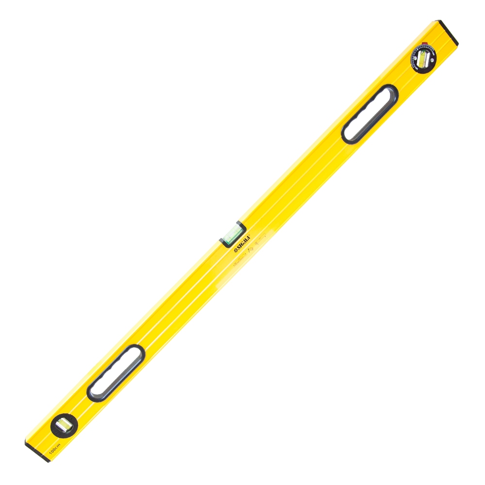 Рівень Sigma з поворотною капсулою, 2 рукоятки 100 см Рівень Sigma з поворотною капсулою, 2 рукоятки 100 см