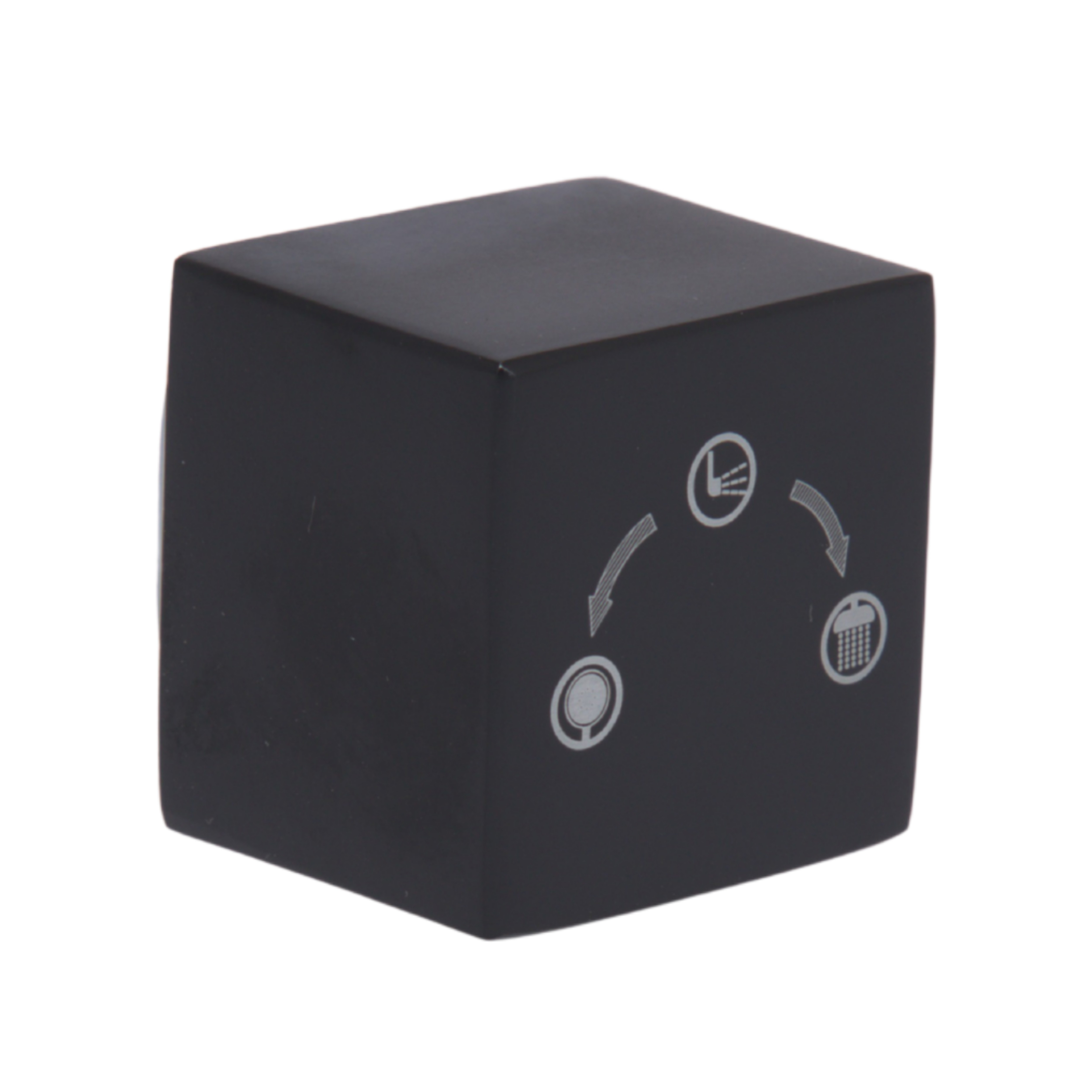 Ручка для душевой системы скрытого монтажа на два потребителя Qtap Gemini Gunmetal Black PVD (25,7 x 32 x 32) (QTGEM257323250062)