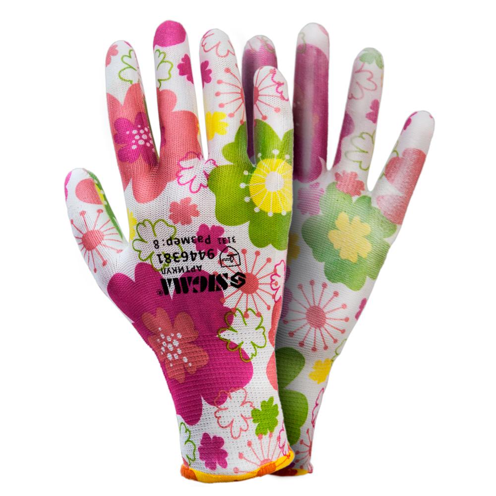 Рукавички Sigma з ПУ покриттям р8 (білі, манжет) Рукавички Sigma з ПУ покриттям р8 (білі, манжет)