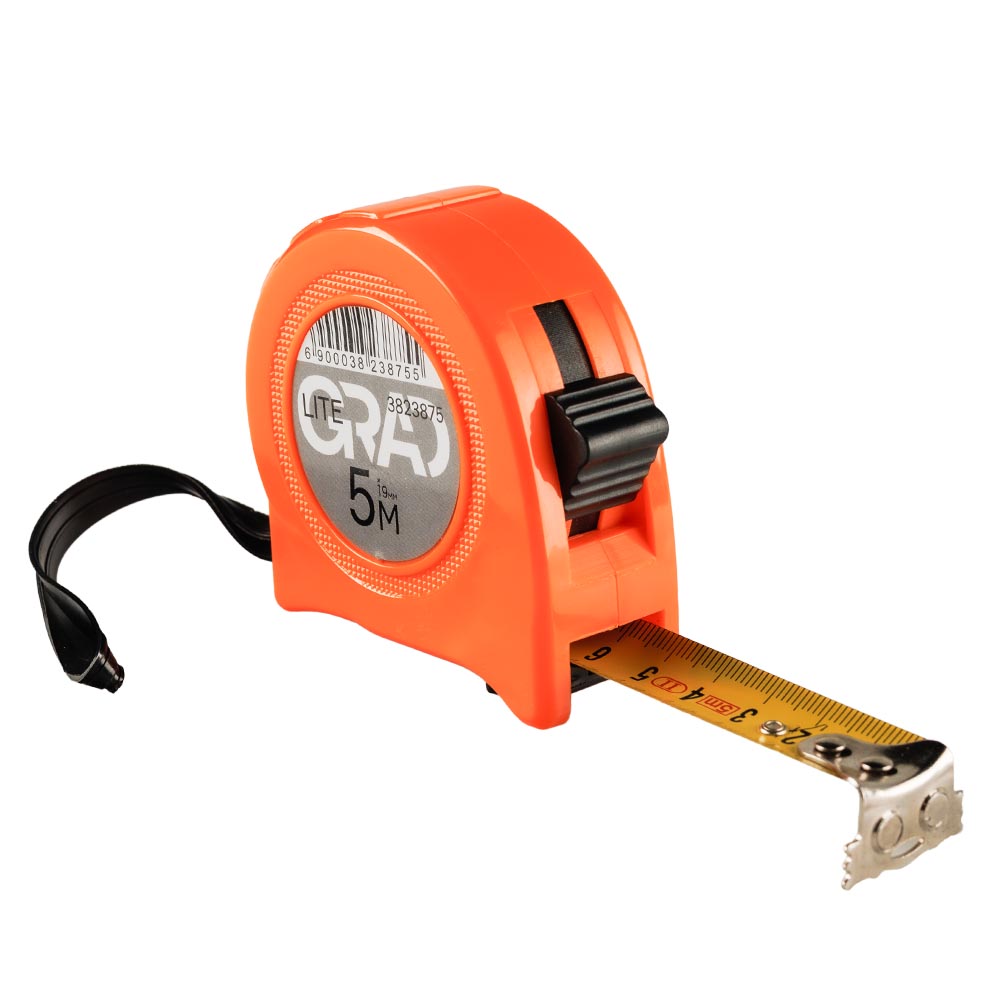 Рулетка Grad Lite магнітна з фіксатором 5 м х 19 мм