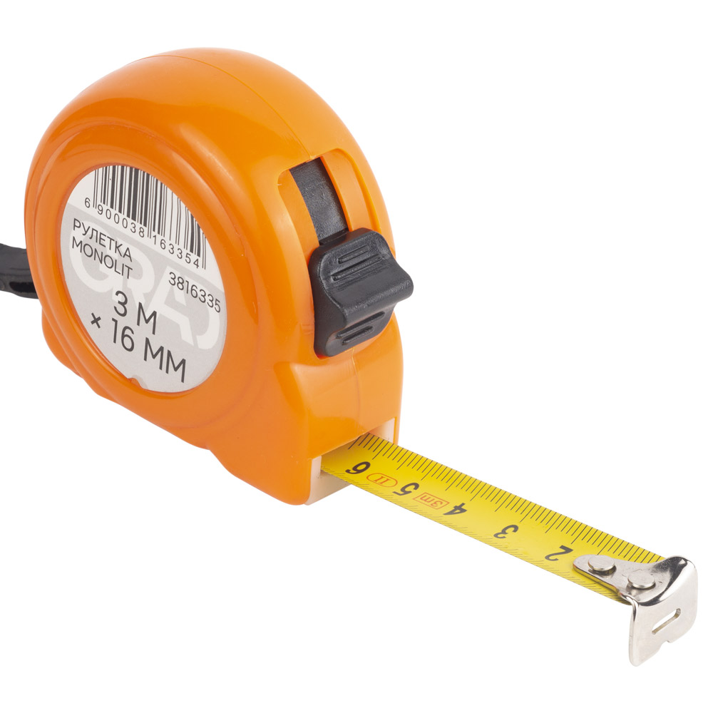 Рулетка Grad Monolit 3 м х 16 мм Рулетка Grad Monolit 3 м х 16 мм