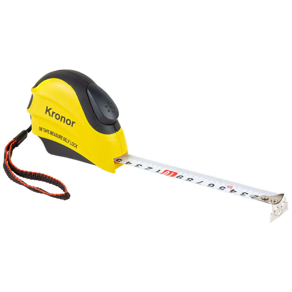 Рулетка Kronor магнітна обгумована з автостопом 5 м х 19 мм