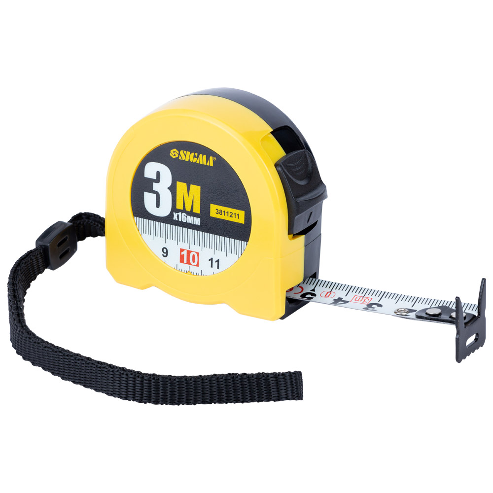 Рулетка Sigma Color 3 м х 16 мм