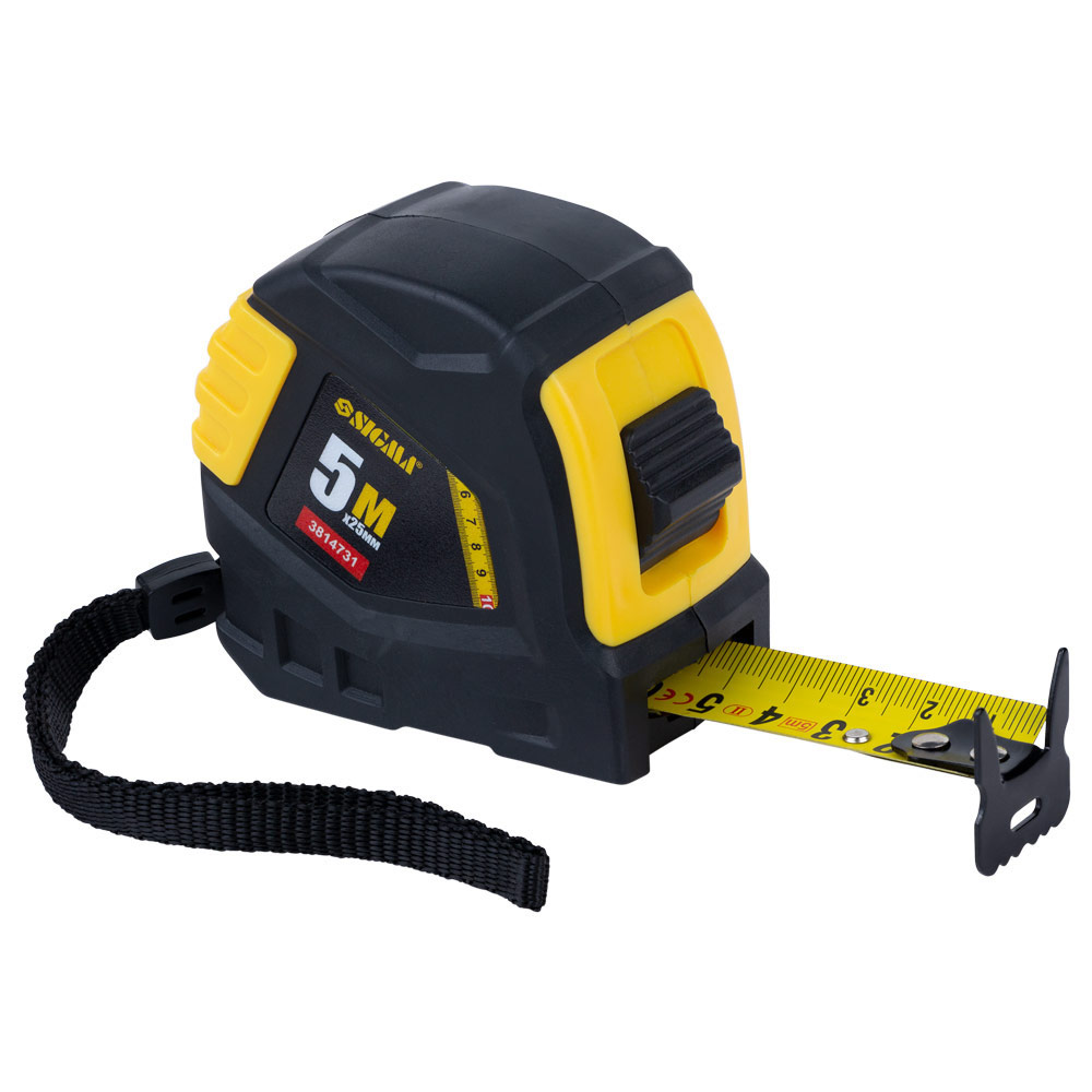 Рулетка Sigma обгумована 5 м × 25 мм