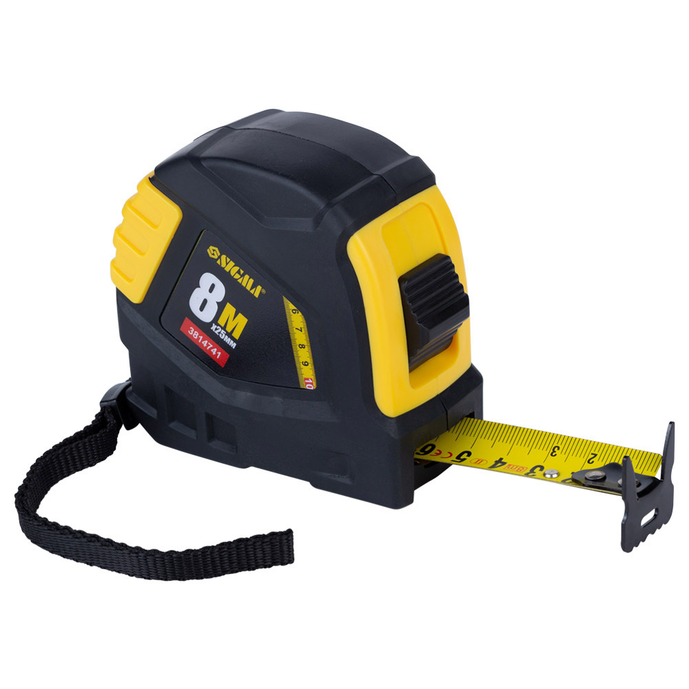 Рулетка Sigma обгумована 8 м × 25 мм