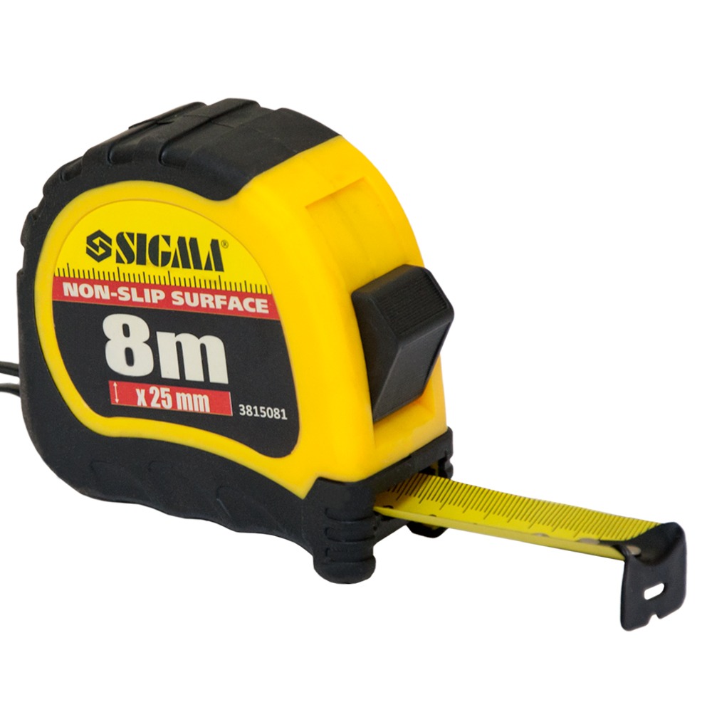 Рулетка Sigma Shiftlock 8 м × 25 мм