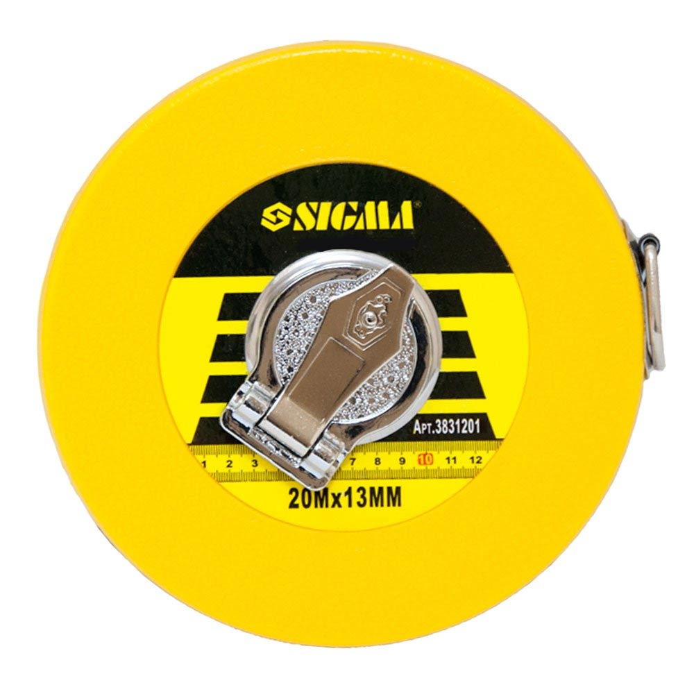 Рулетка Sigma скловолокно 20 м х 13 мм Рулетка Sigma скловолокно 20 м х 13 мм