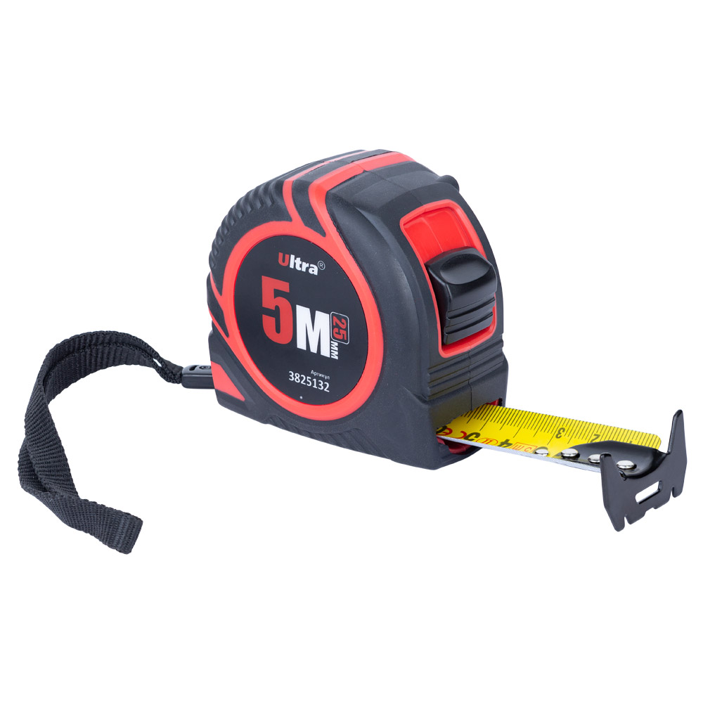 Рулетка Ultra обгумована з нейлоновим покриттям полотна 5 м × 25 мм Рулетка Ultra обгумована з нейлоновим покриттям полотна 5 м × 25 мм