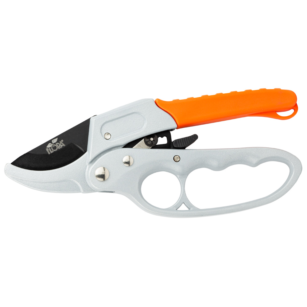 Секатор Flora з храповим механізмом 200 мм